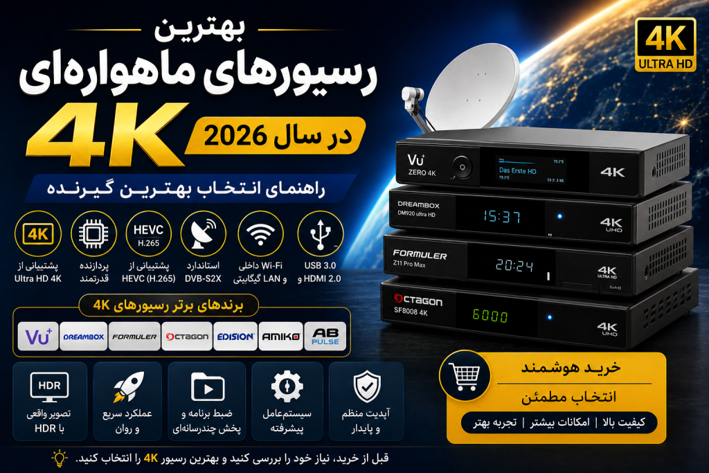 بهترین رسیورهای ماهواره‌ای 4K و راهنمای خرید گیرنده Ultra HD